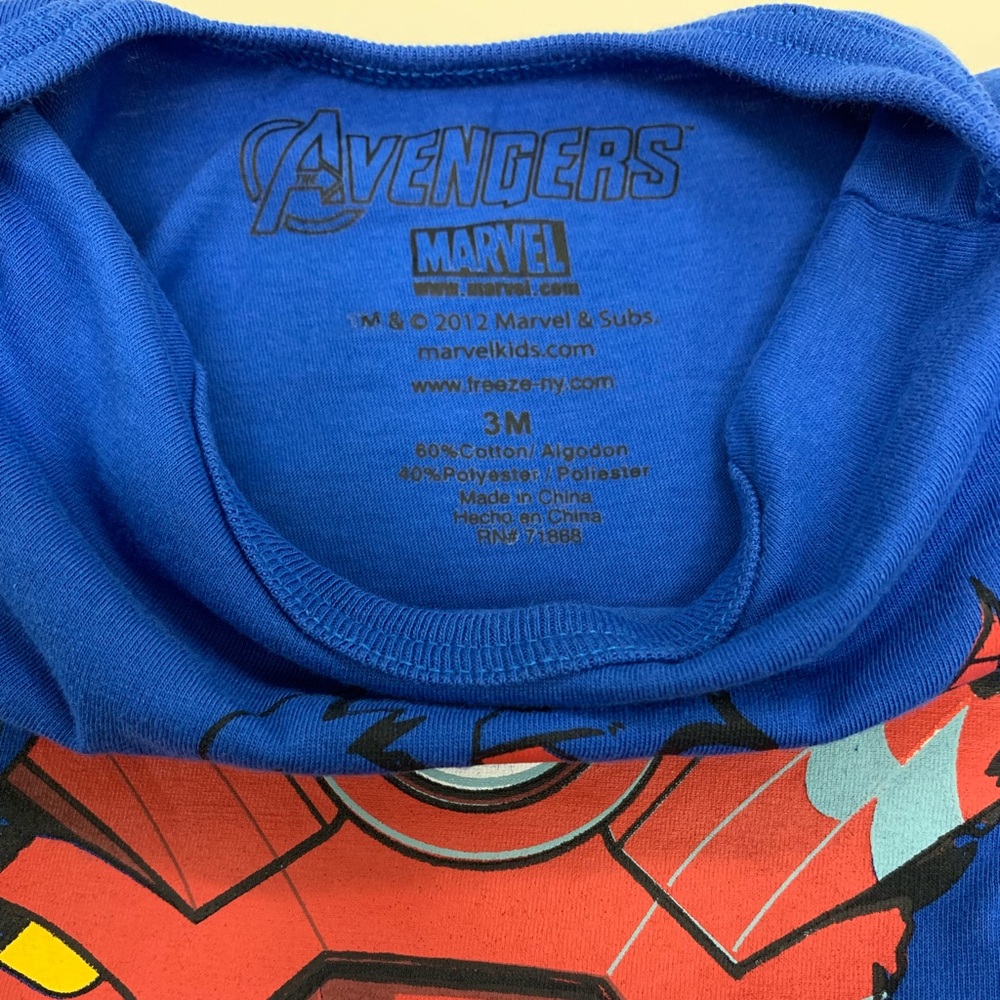 Iron Man Short Sleeve Onesie Size 3M - Picture 4 of 8